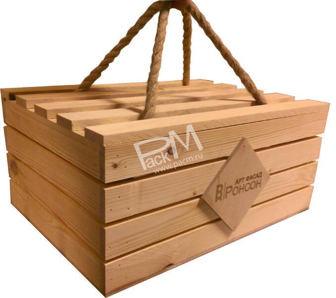 Ящик подарочный реечный с крышкой