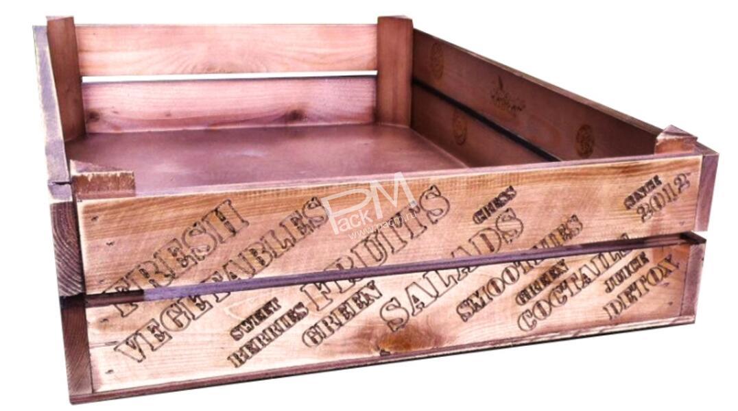 Ящик реечный для фруктов и овощей без крышки арт. 0343