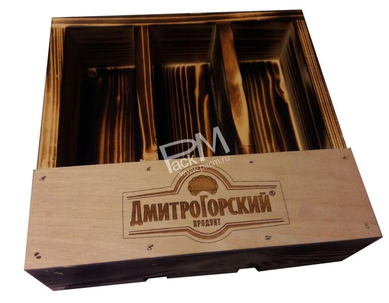 Ящик деревянный для образцов напитков арт. 0383