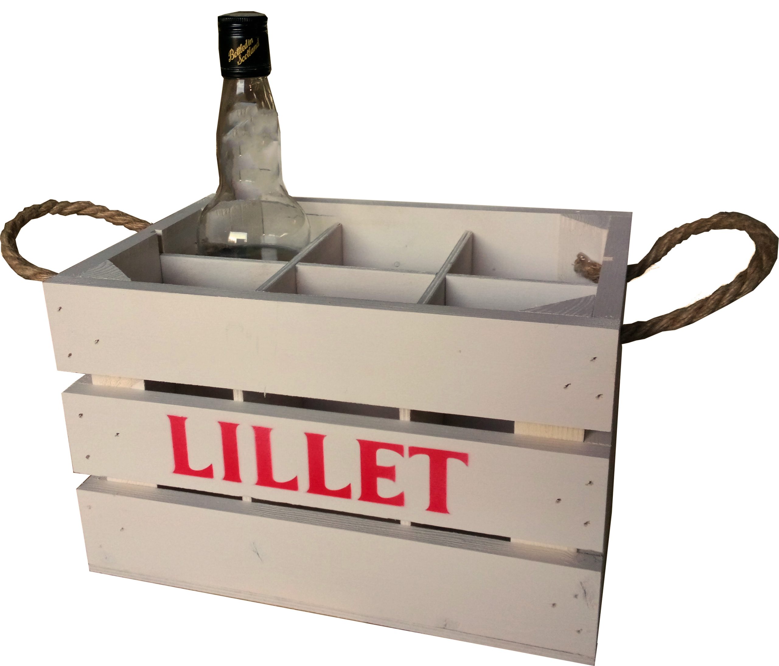 Ящик подарочный реечный без крышки для бутылок